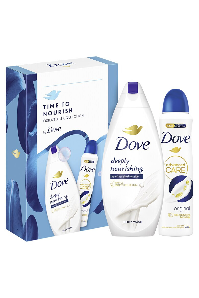 Dove Set cadou : Gel de dus Deeply Nourishing 250 ml + deodorant Original 150 ml - Pled.ro