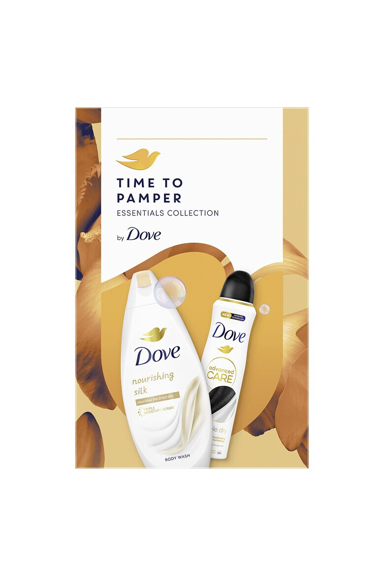 Dove Set cadou : Gel de dus Nourishing Silk 250ml + deodorant Invisible Dry 150ml - Pled.ro