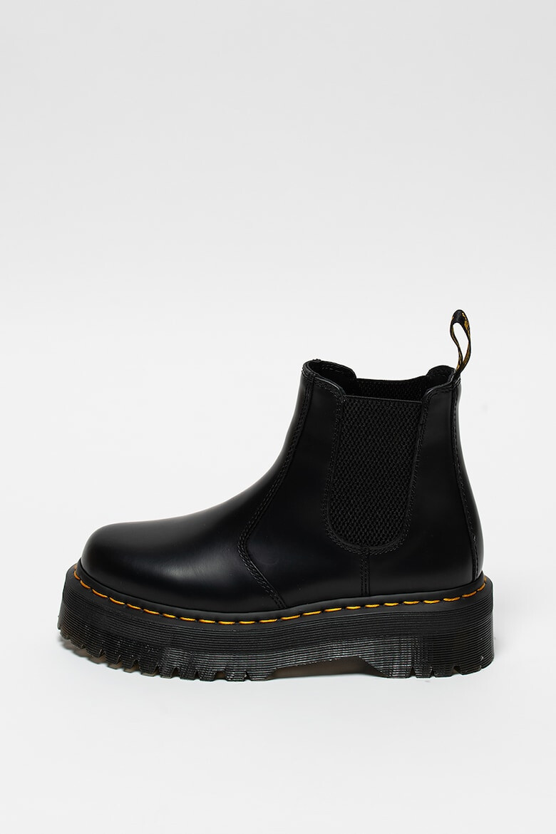 Dr. Martens Ghete Chelsea de piele cu cusaturi contrastante Quad - Pled.ro