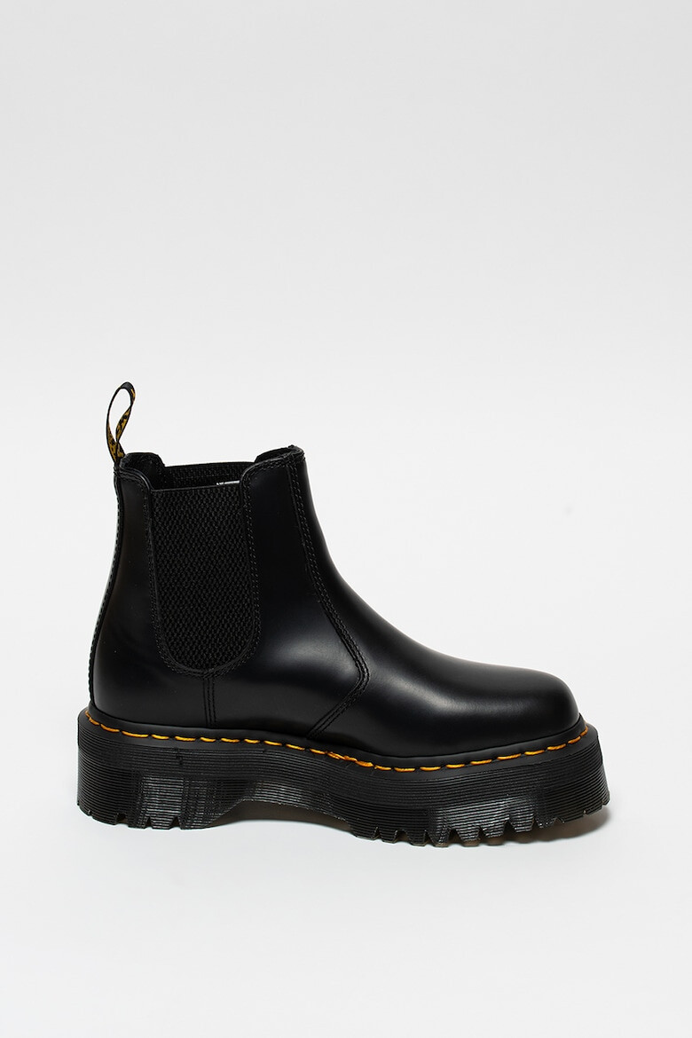 Dr. Martens Ghete Chelsea de piele cu cusaturi contrastante Quad - Pled.ro