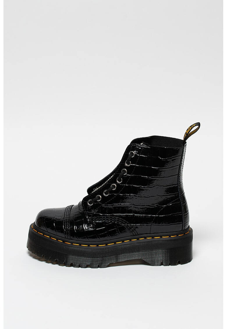 Dr. Martens Ghete de piele lacuita cu aspect de piele de crocodil Sinclar - Pled.ro