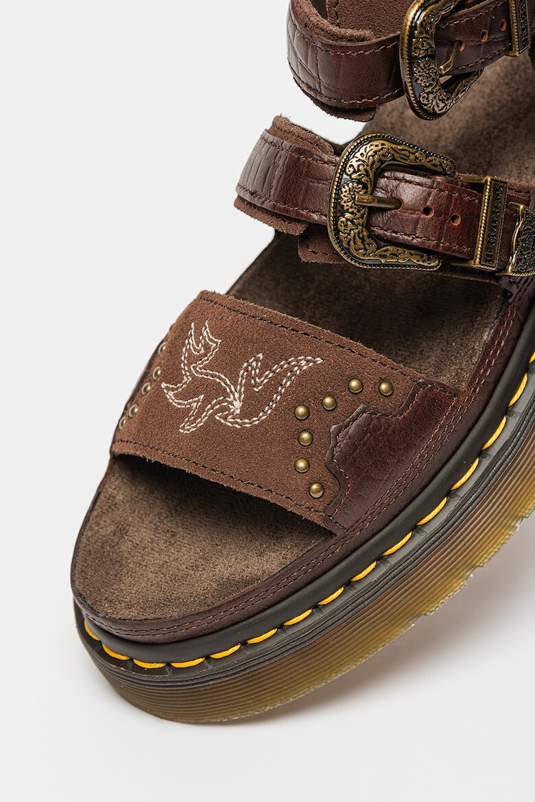 Dr. Martens Sandale de piele si piele intoarsa Gryphon Quad - Pled.ro