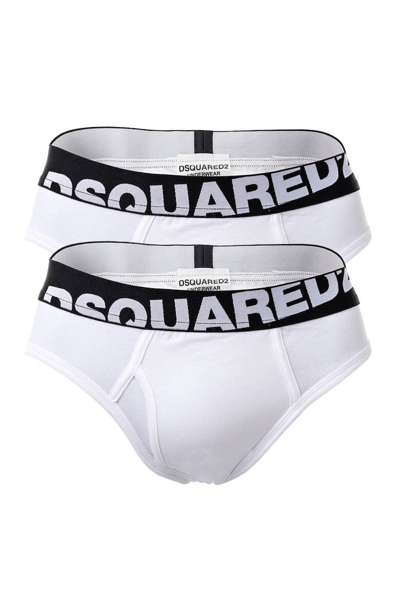 Dsquared2 Set de chiloti uni din amestec de bumbac - 2 perechi - Pled.ro