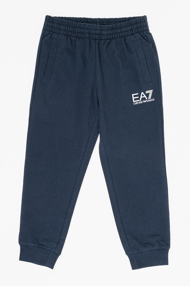 EA7 Pantaloni de trening de bumbac cu imprimeu logo - Pled.ro