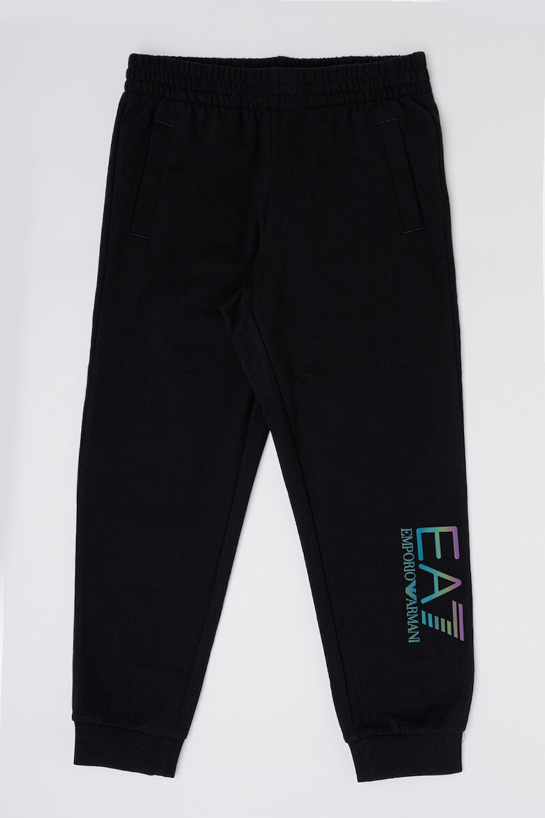 EA7 Pantaloni de trening din bumbac cu imprimeu logo - Pled.ro