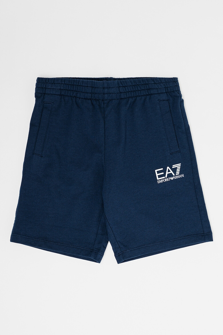 EA7 Pantaloni scurti sport de bumbac cu buzunare oblice - Pled.ro