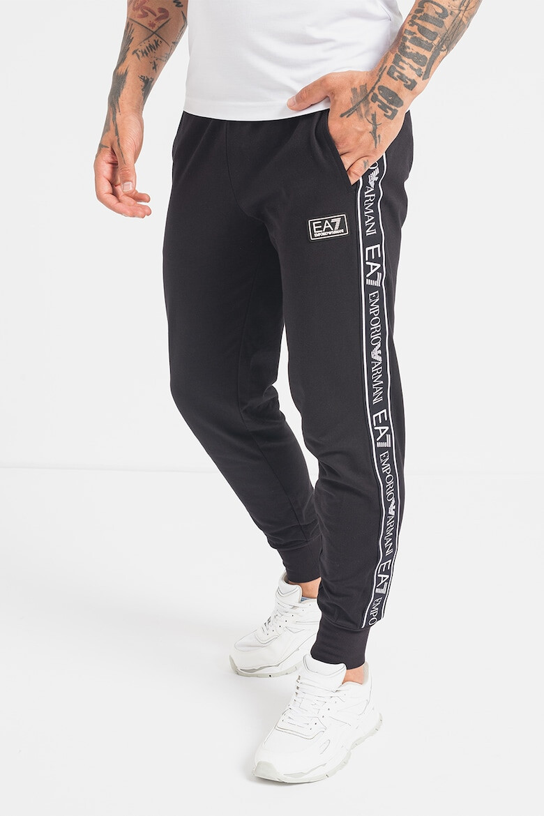 EA7 Pantaloni sport cu benzi logo - Pled.ro