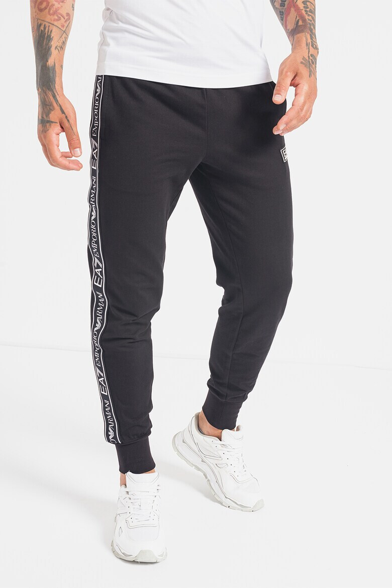 EA7 Pantaloni sport cu benzi logo - Pled.ro