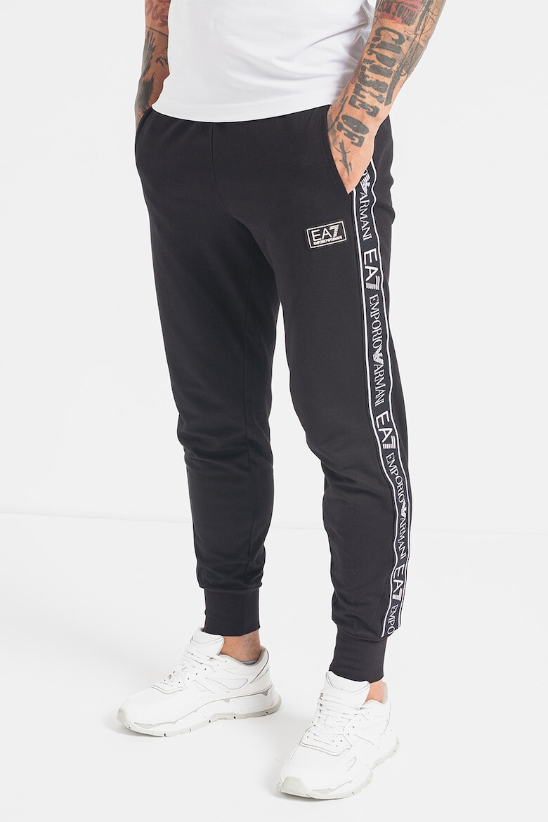 EA7 Pantaloni sport cu benzi logo - Pled.ro