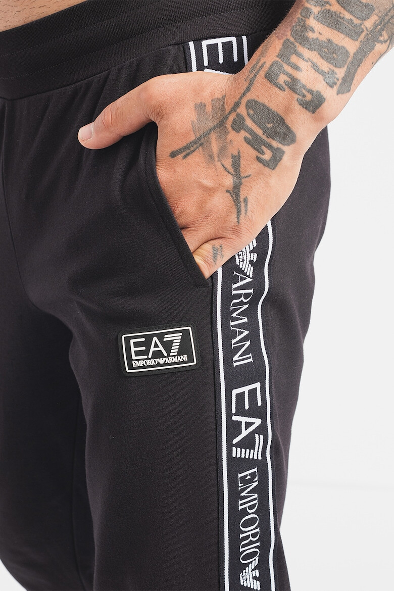 EA7 Pantaloni sport cu benzi logo - Pled.ro