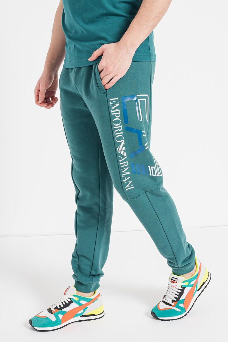 EA7 Pantaloni sport cu imprimeu logo - Pled.ro