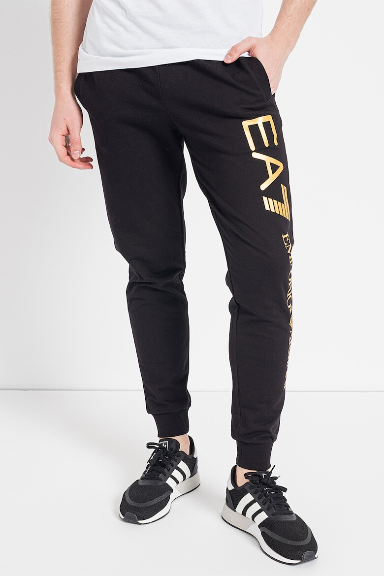 EA7 Pantaloni sport cu imprimeu logo - Pled.ro