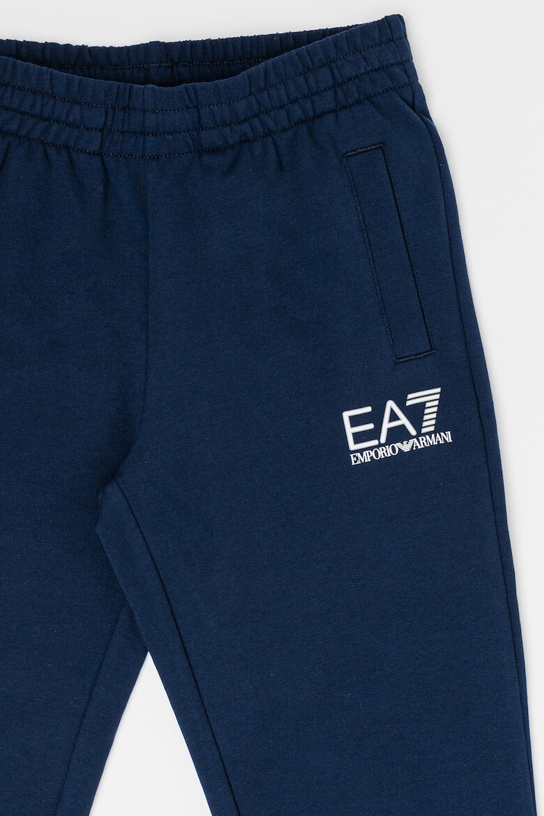 EA7 Pantaloni sport de bumbac cu imprimeu logo - Pled.ro