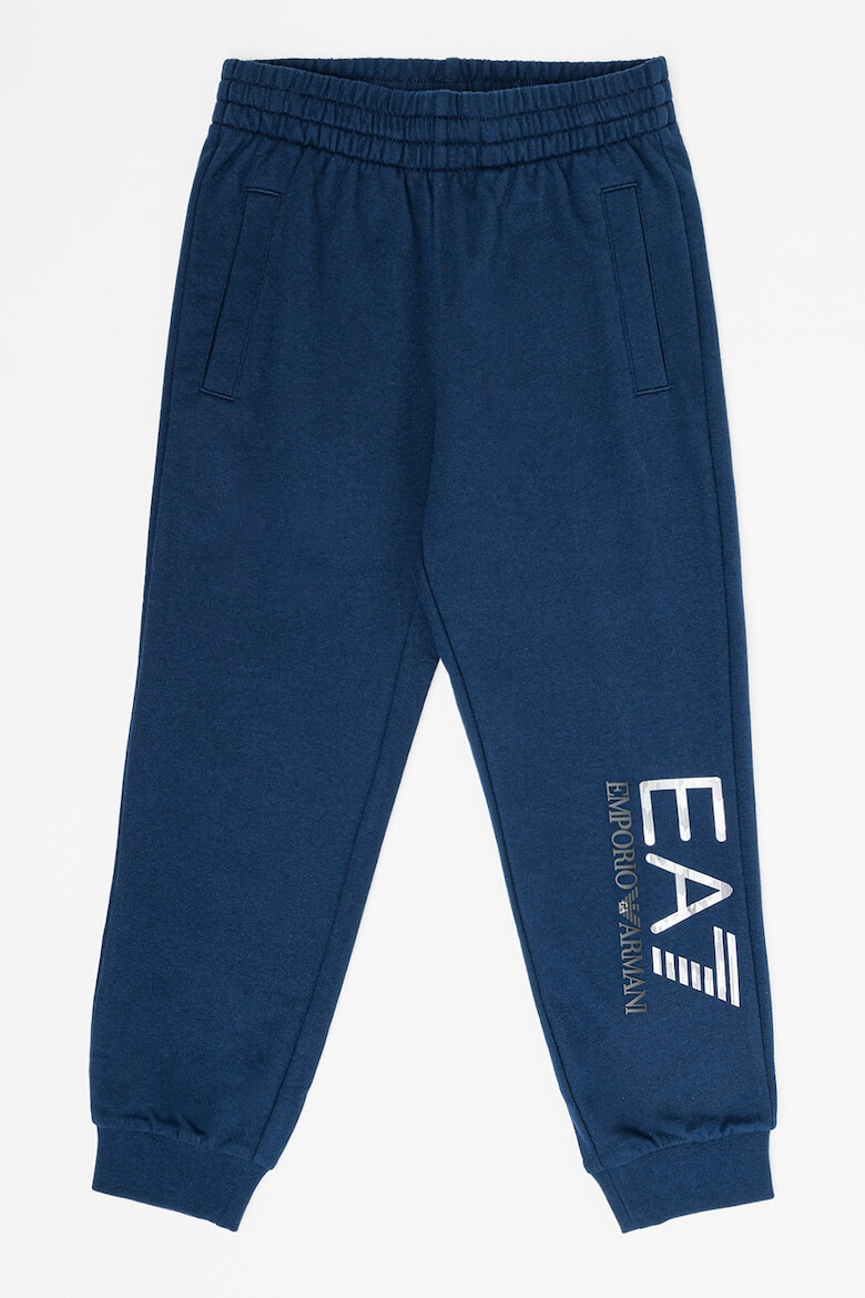 EA7 Pantaloni sport de bumbac cu imprimeu logo - Pled.ro