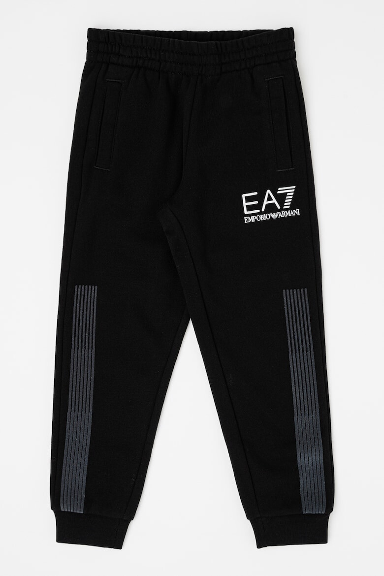 EA7 Pantaloni sport din amestec de bumbac cu logo - Pled.ro