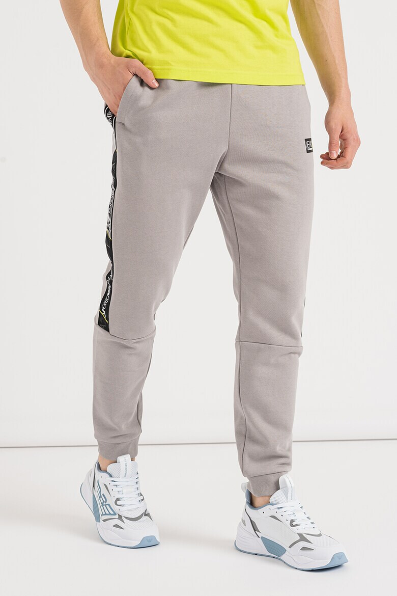 EA7 Pantaloni sport din amestec de bumbac cu logo - Pled.ro