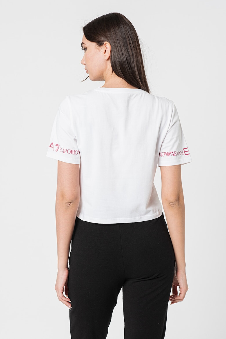 EA7 Tricou crop cu imprimeu logo - Pled.ro