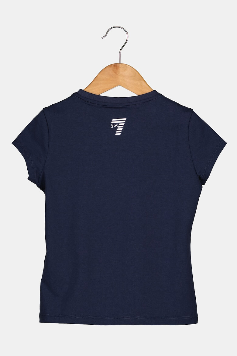 EA7 Tricou cu decolteu la baza gatului si detaliu logo - Pled.ro