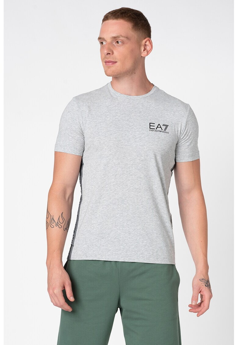 EA7 Tricou cu decolteu la baza gatului si imprimeu logo - Pled.ro