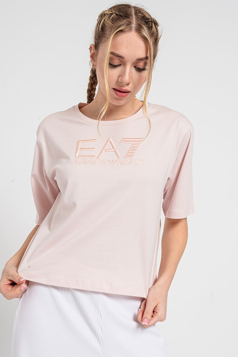 EA7 Tricou cu decolteu la baza gatului si logo - Pled.ro