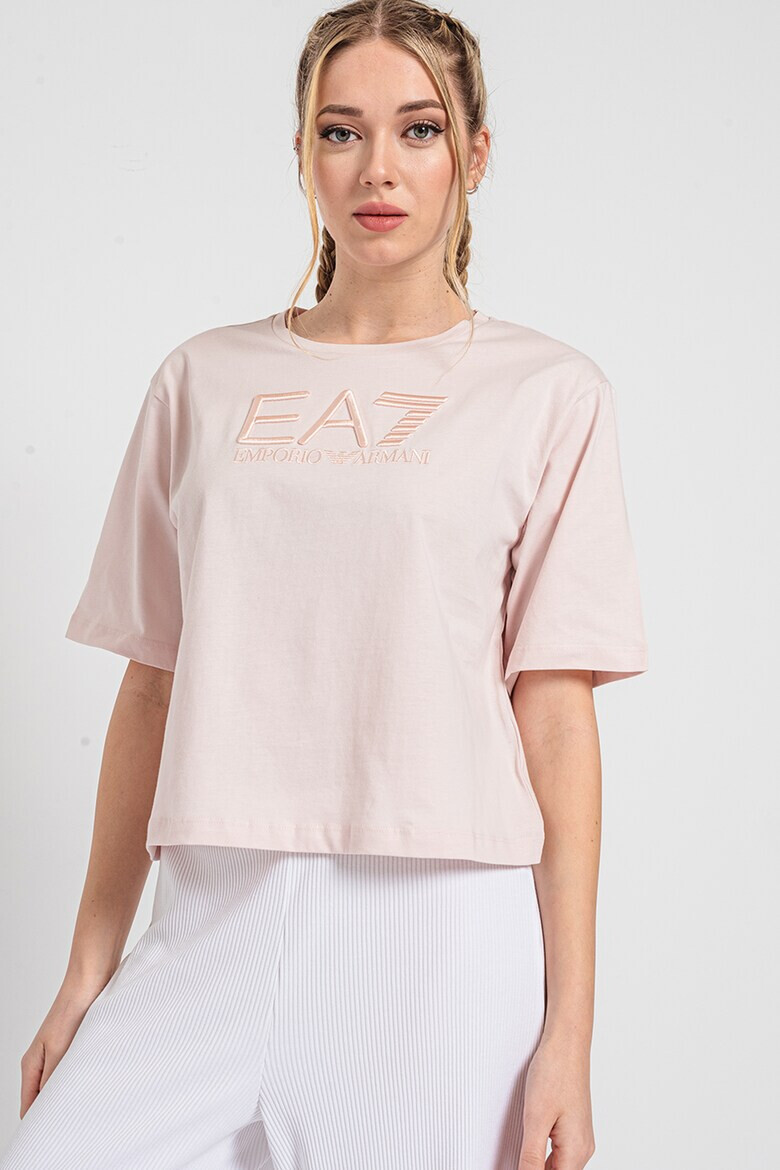 EA7 Tricou cu decolteu la baza gatului si logo - Pled.ro