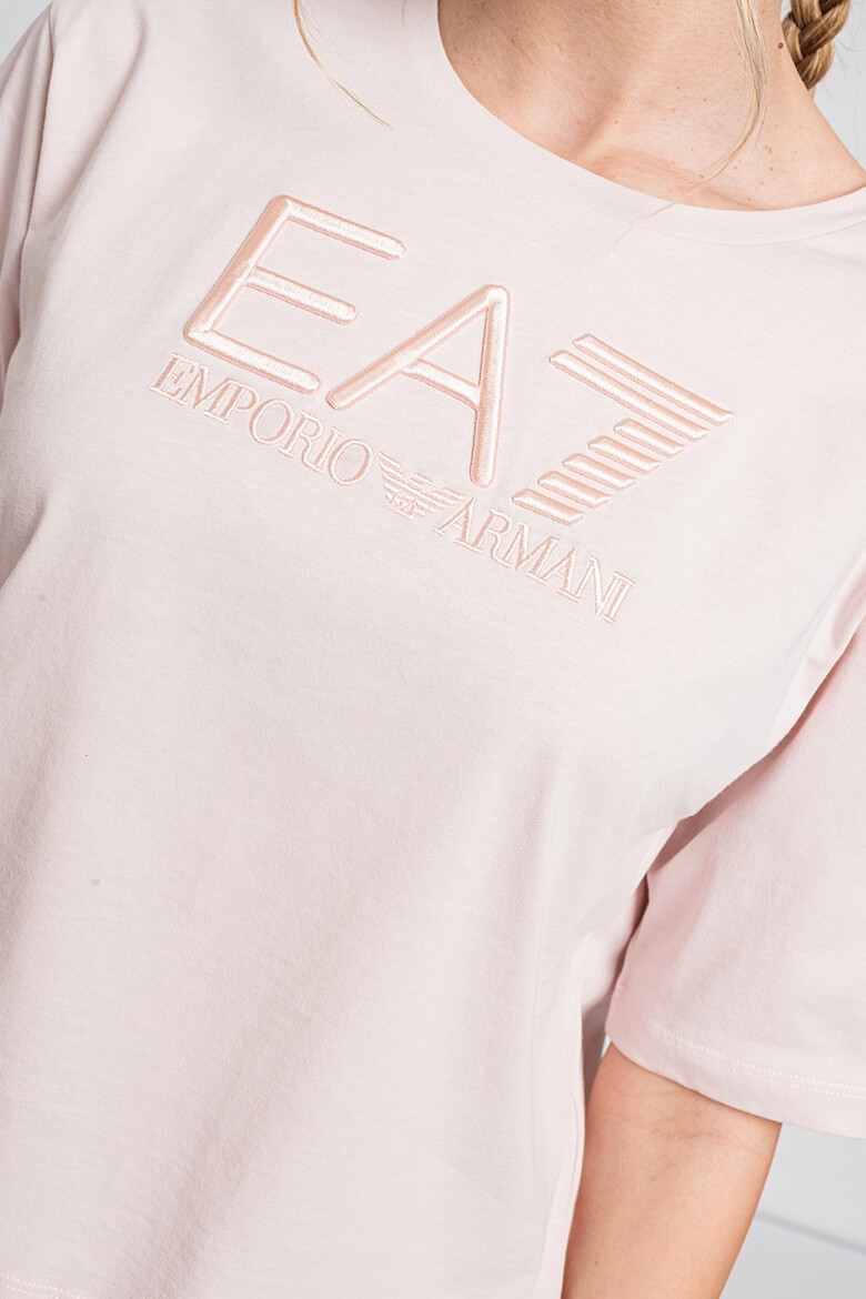 EA7 Tricou cu decolteu la baza gatului si logo - Pled.ro