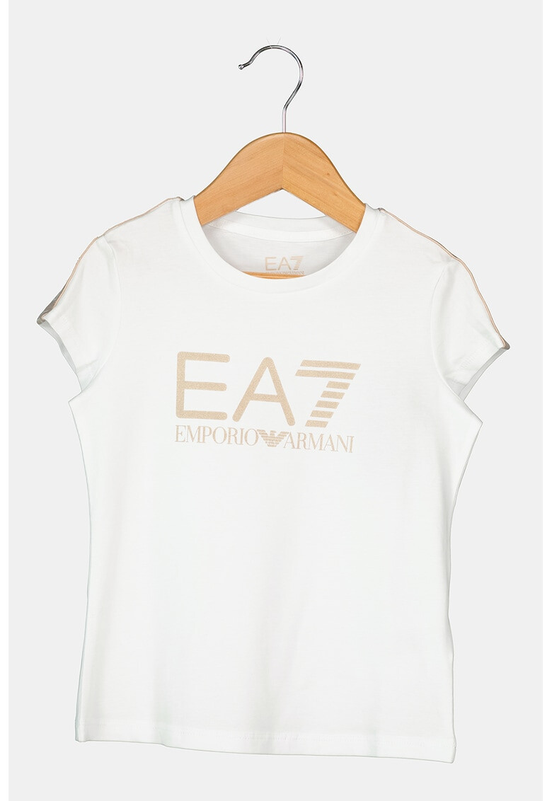 EA7 Tricou cu imprimeu logo stralucitor - Pled.ro