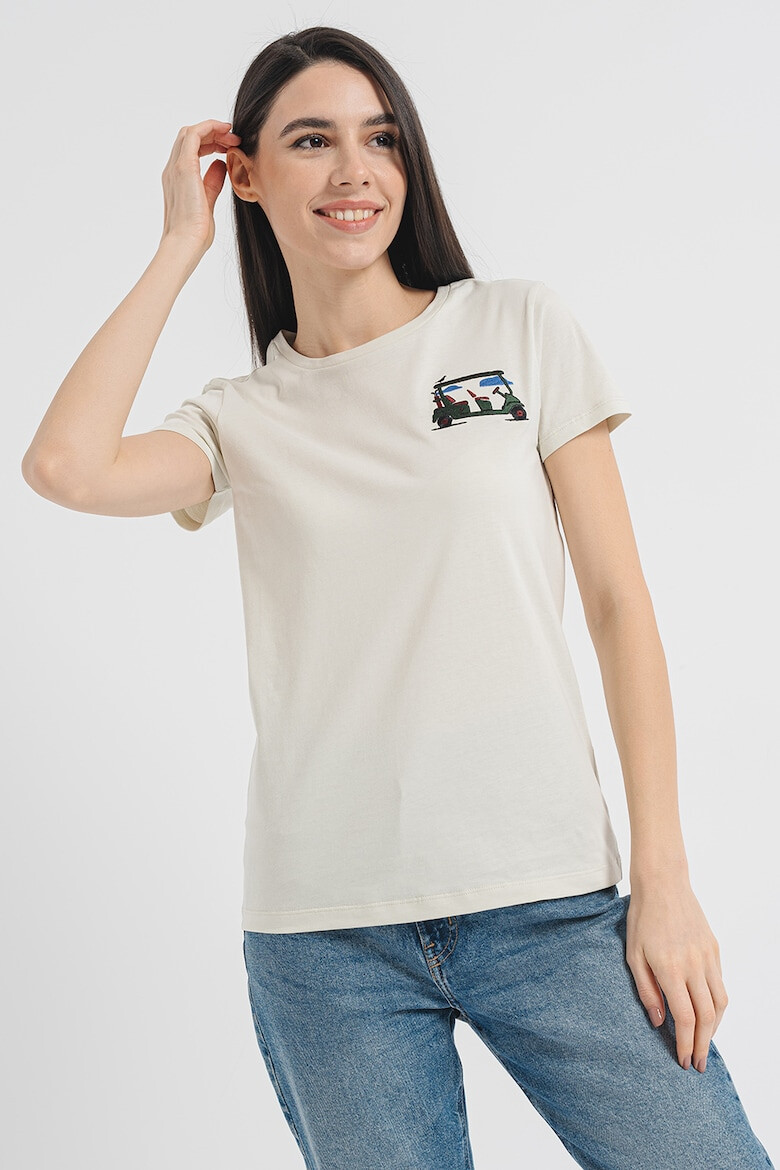 EA7 Tricou de bumbac cu broderie logo - Pled.ro