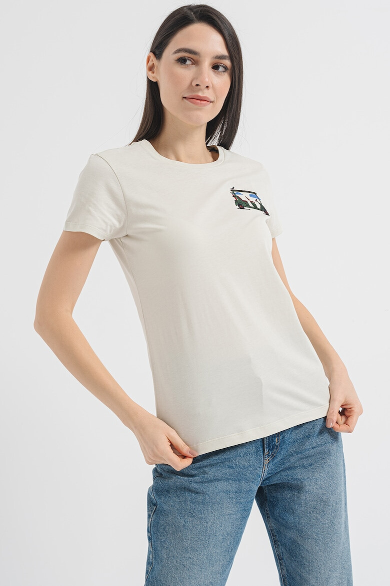 EA7 Tricou de bumbac cu broderie logo - Pled.ro