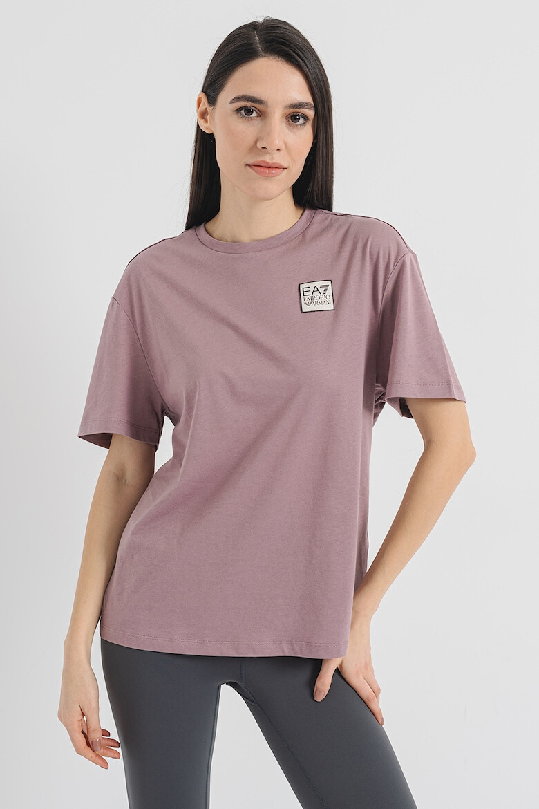 EA7 Tricou de bumbac cu detaliu logo - Pled.ro