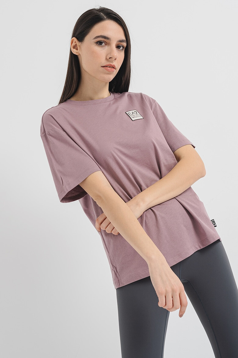 EA7 Tricou de bumbac cu detaliu logo - Pled.ro