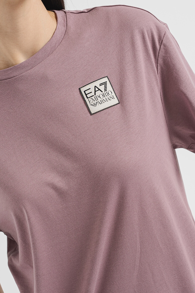 EA7 Tricou de bumbac cu detaliu logo - Pled.ro