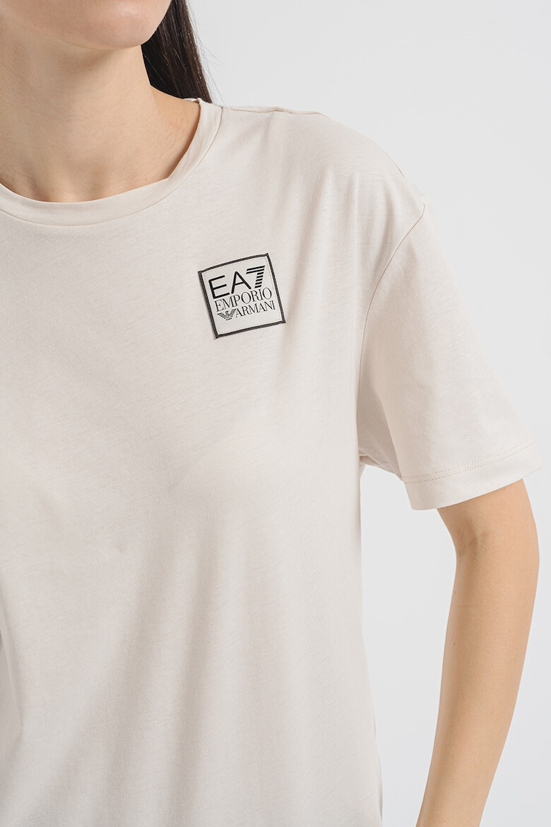 EA7 Tricou de bumbac cu detaliu logo - Pled.ro