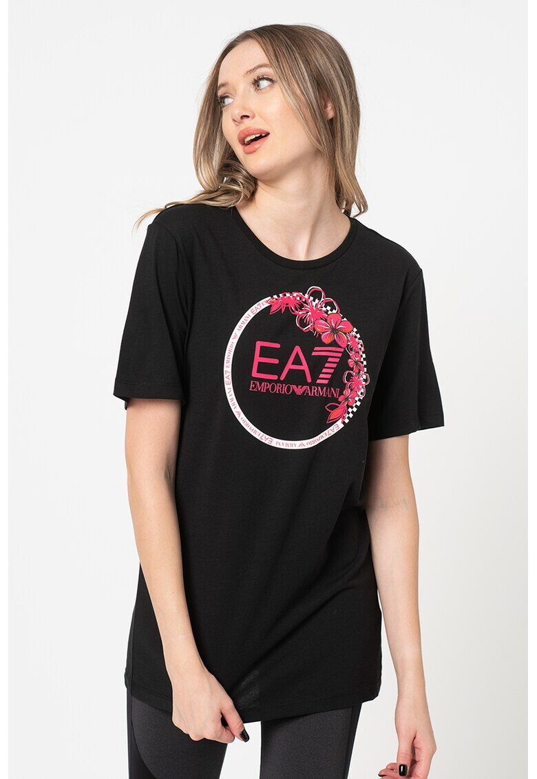 EA7 Tricou de bumbac cu imprimeu logo supradimensionat - Pled.ro