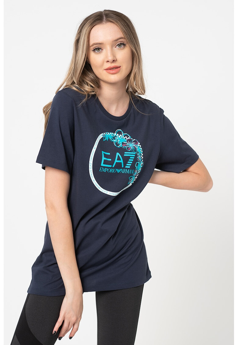 EA7 Tricou de bumbac cu imprimeu logo supradimensionat - Pled.ro