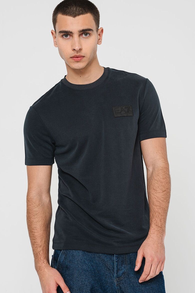 EA7 Tricou din amestec de lyocell cu logo - Pled.ro