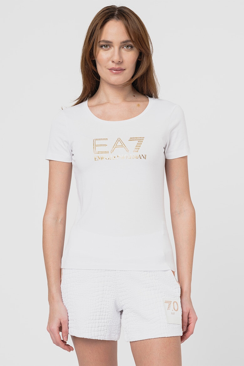 EA7 Tricou din amestec de modal cu logo - Pled.ro