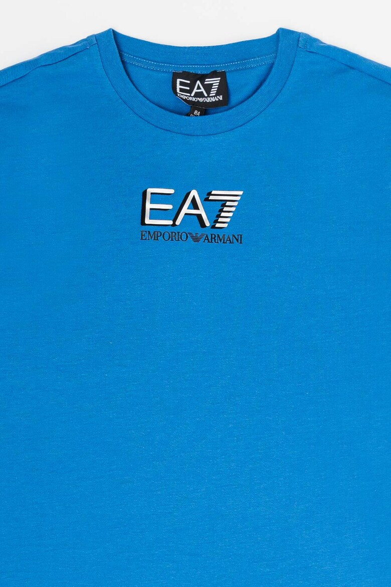 EA7 Tricou din bumbac cu detaliu cu imprimeu logo - Pled.ro