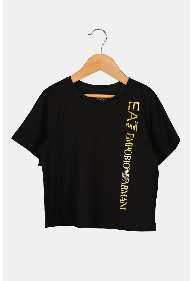 EA7 Tricou din jerseu cu imprimeu logo metalizat - Pled.ro