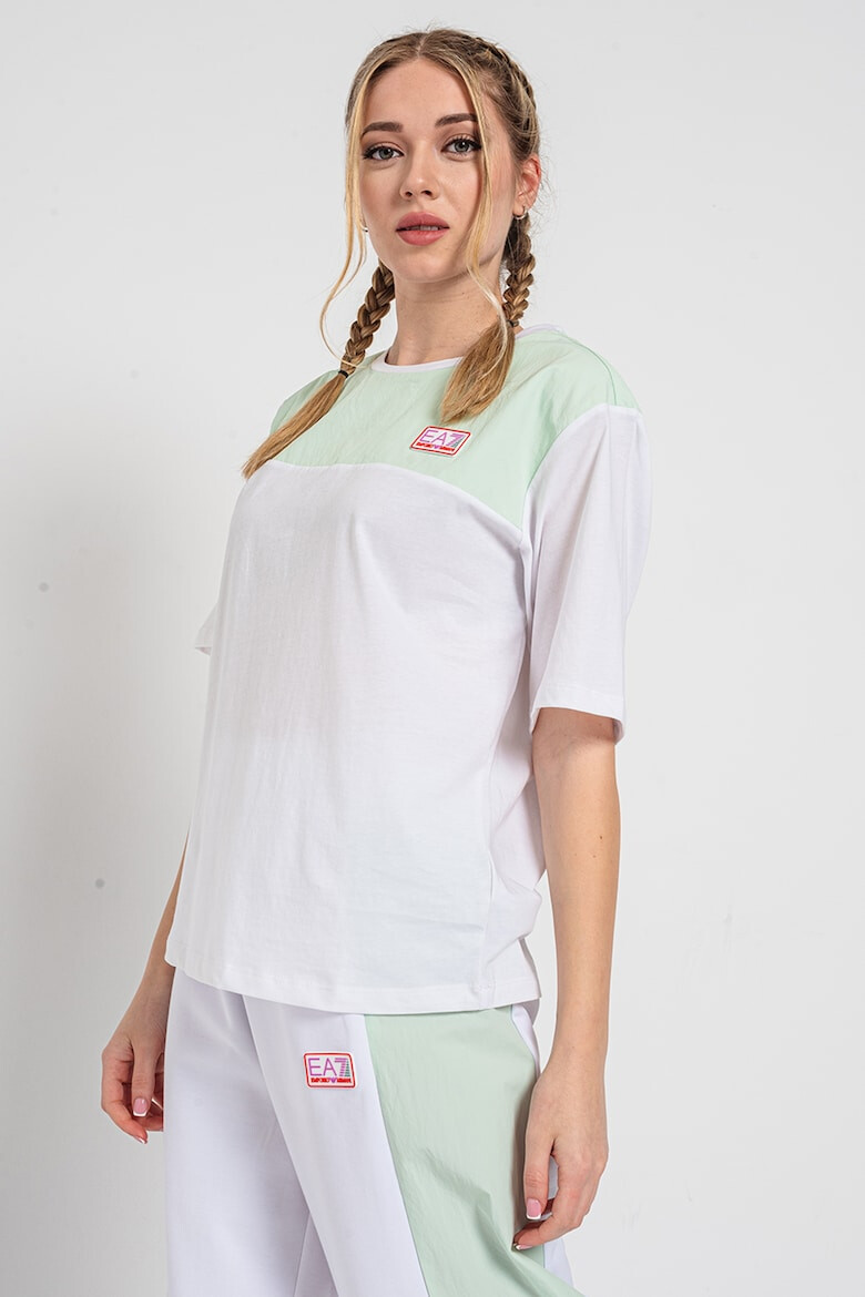 EA7 Tricou lejer cu model colorblock - Pled.ro