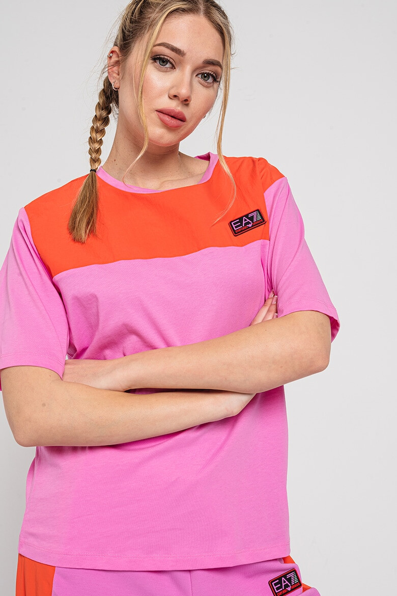 EA7 Tricou lejer cu model colorblock - Pled.ro