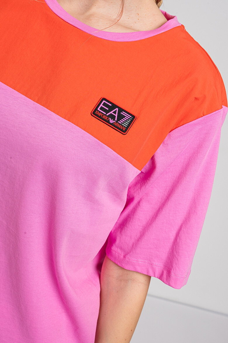 EA7 Tricou lejer cu model colorblock - Pled.ro