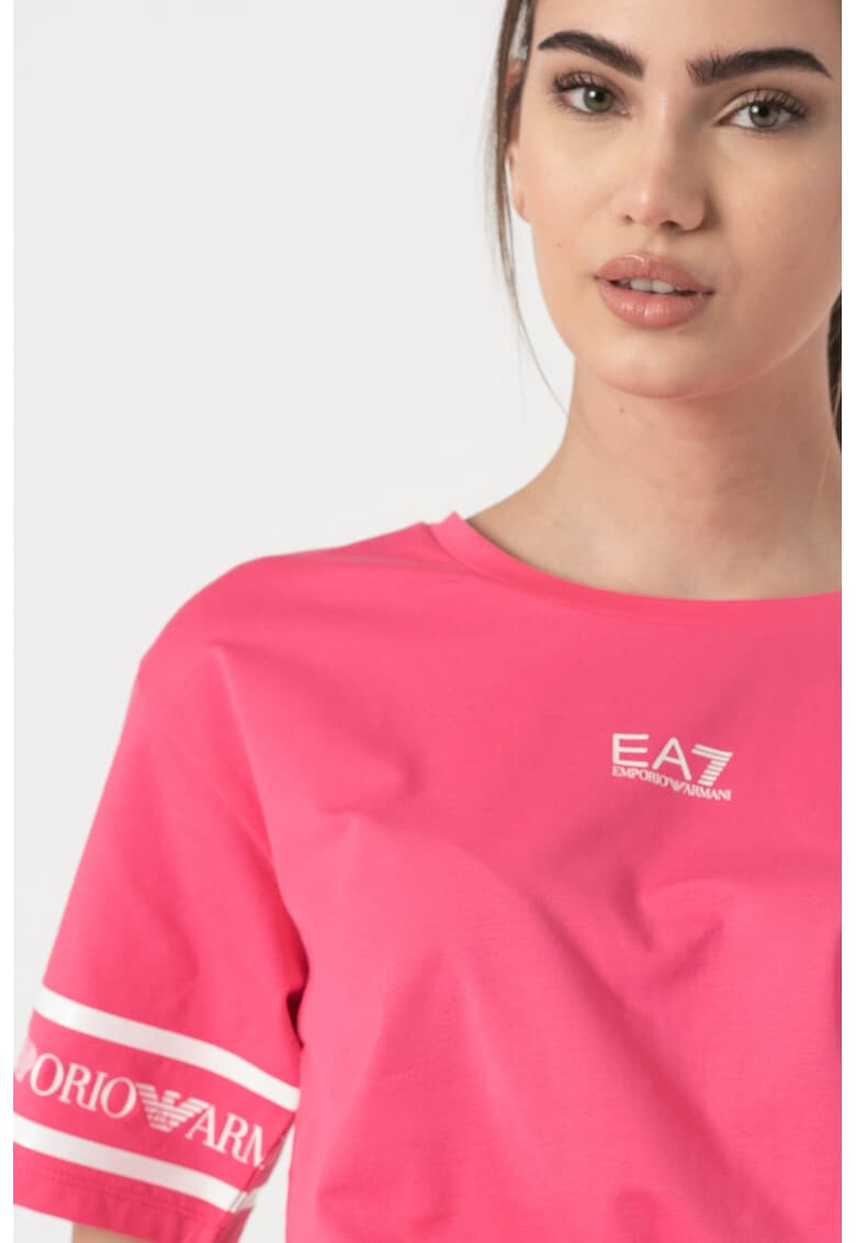 EA7 Tricou lung cu detalii logo - Pled.ro