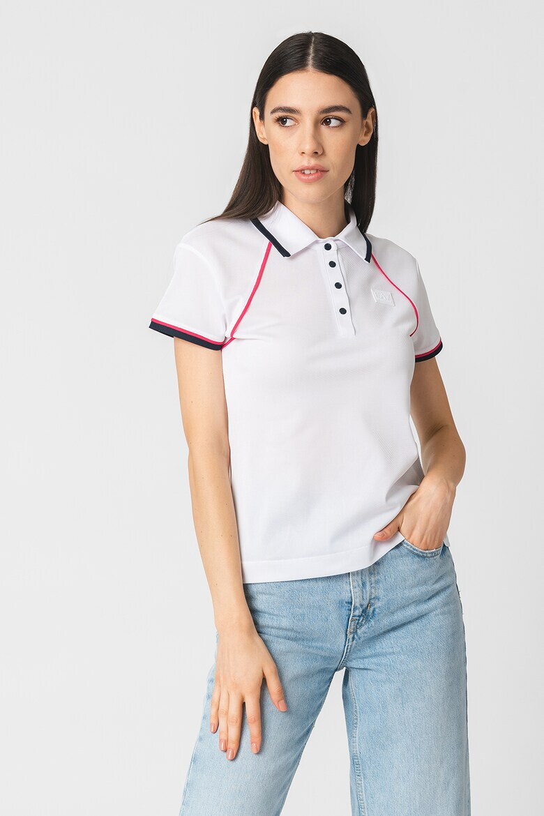 EA7 Tricou polo cu aspect texturat - Pled.ro