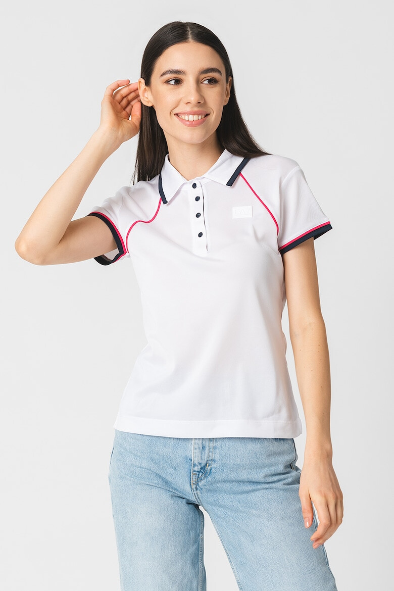 EA7 Tricou polo cu aspect texturat - Pled.ro