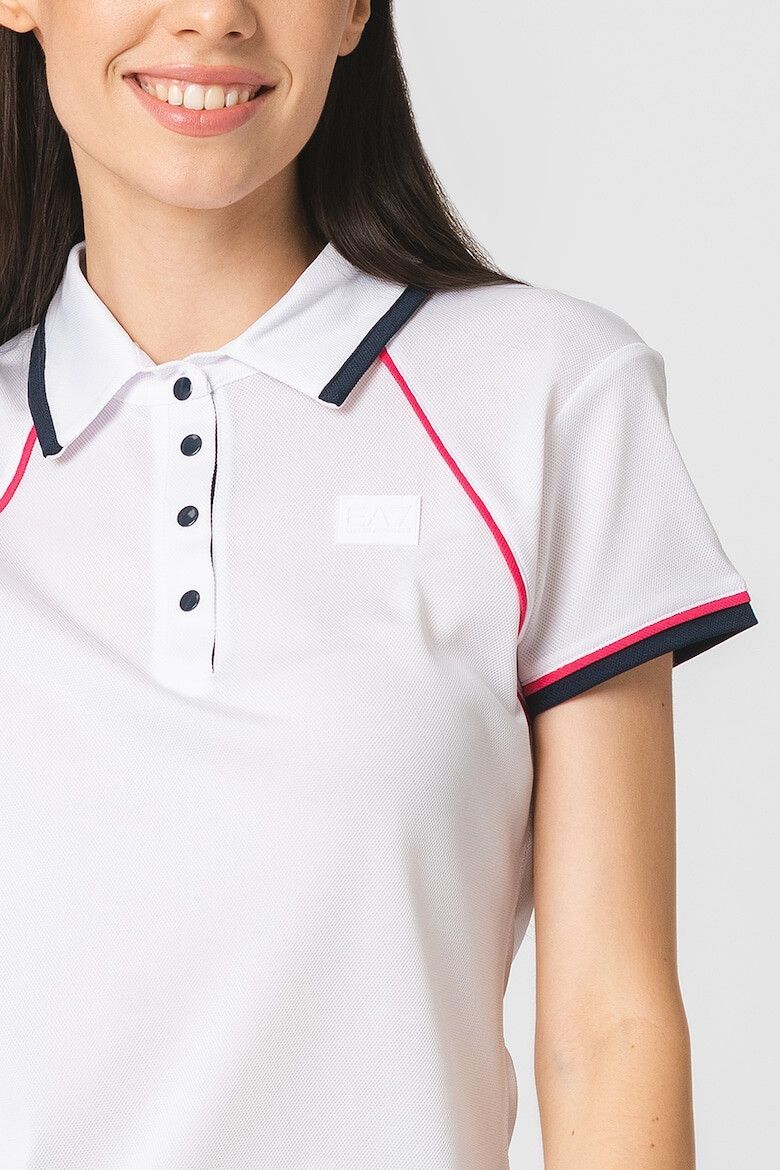 EA7 Tricou polo cu aspect texturat - Pled.ro