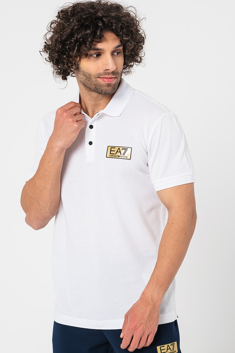 EA7 Tricou polo cu model uni - Pled.ro