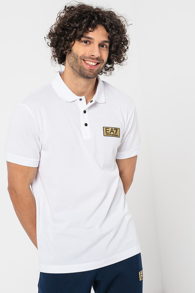 EA7 Tricou polo cu model uni - Pled.ro