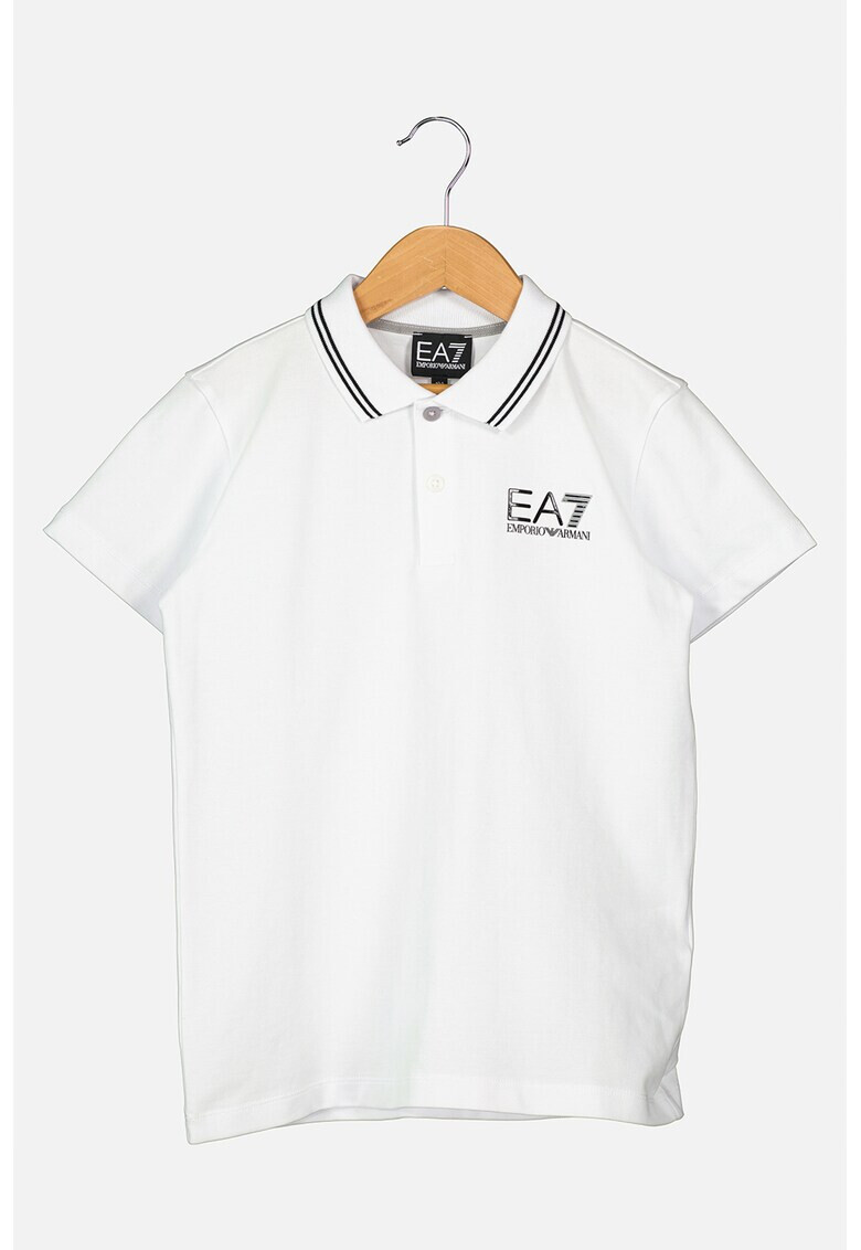 EA7 Tricou polo din material pique cu imprimeu logo - Pled.ro