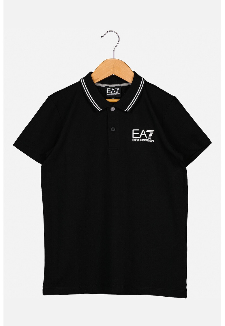 EA7 Tricou polo din material pique cu imprimeu logo - Pled.ro